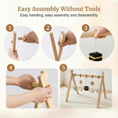 Wooden play arch easy assembly without tools
