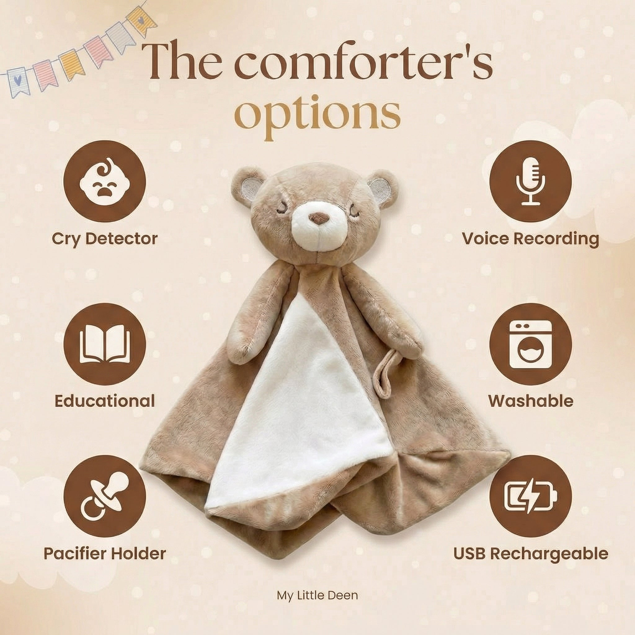 The Little Deen comforter's options and features