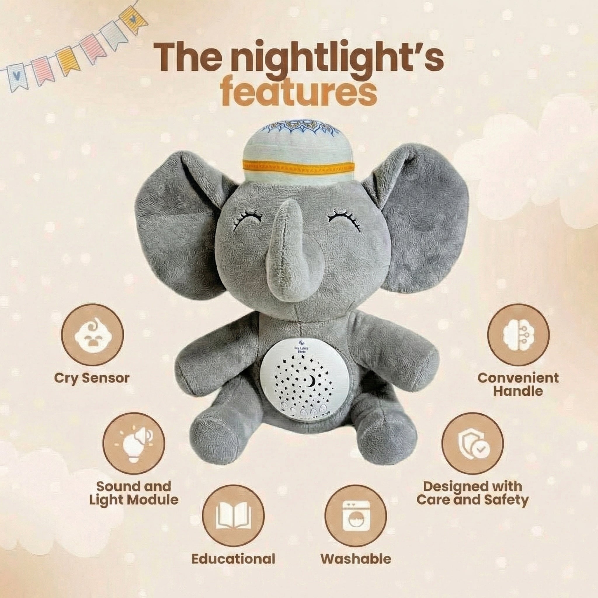 The night light's features